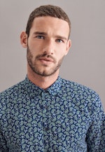 Regular Casual Shirt Print in Dark Blue |  Seidensticker Onlineshop