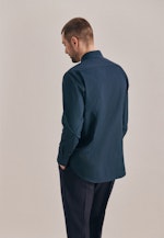 Slim Business Hemd Druck in Dunkelblau |  Seidensticker Onlineshop