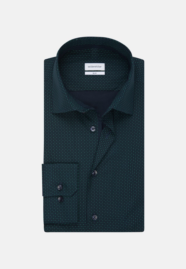 Slim Business Hemd Druck in Dunkelblau |  Seidensticker Onlineshop