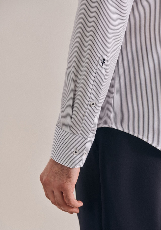 Non-iron Twill Business overhemd in Slim with Kentkraag in Wit |  Seidensticker Onlineshop