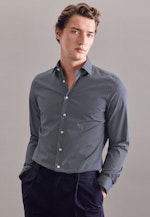 Shaped Business Hemd Print in Dunkelblau |  Seidensticker Onlineshop