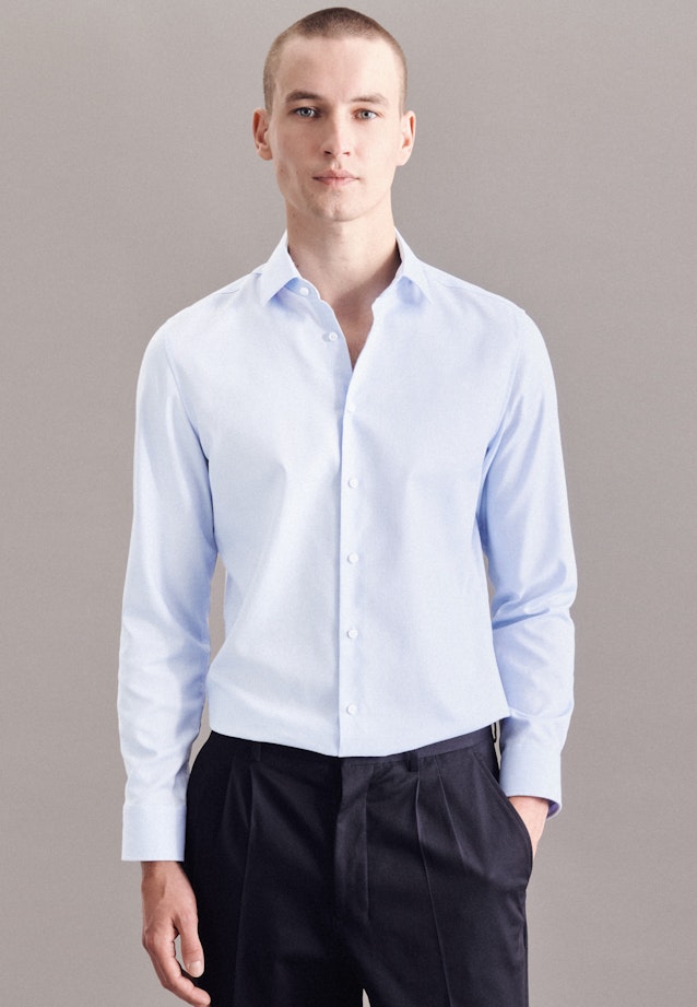 Shaped Chemise Business uni in Bleu Clair |  Seidensticker Onlineshop