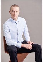 Shaped Chemise Business uni in Bleu Clair |  Seidensticker Onlineshop