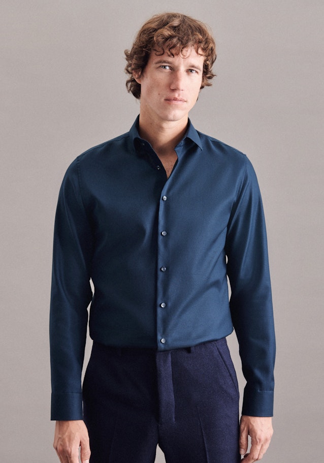 Shaped Chemise Business Uni in Bleu Foncé | Seidensticker Onlineshop