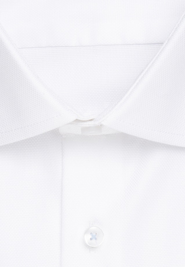 Bügelfreies Struktur Business Hemd in Shaped mit Kentkragen in Weiß |  Seidensticker Onlineshop