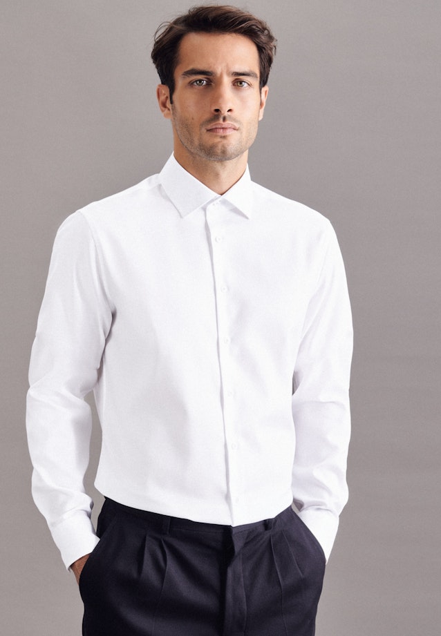 Shaped Business Hemd Uni in Weiß |  Seidensticker Onlineshop