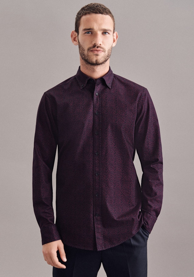 Twill Casual Hemd in Slim mit Button-Down-Kragen in Rot | Seidensticker Onlineshop