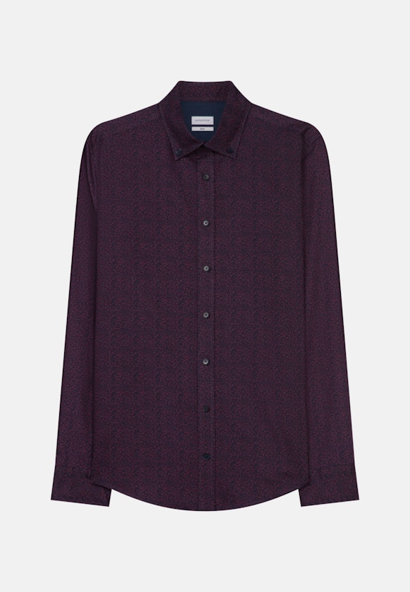 Chemise casual in Slim with Col Boutonné in Rouge |  Seidensticker Onlineshop