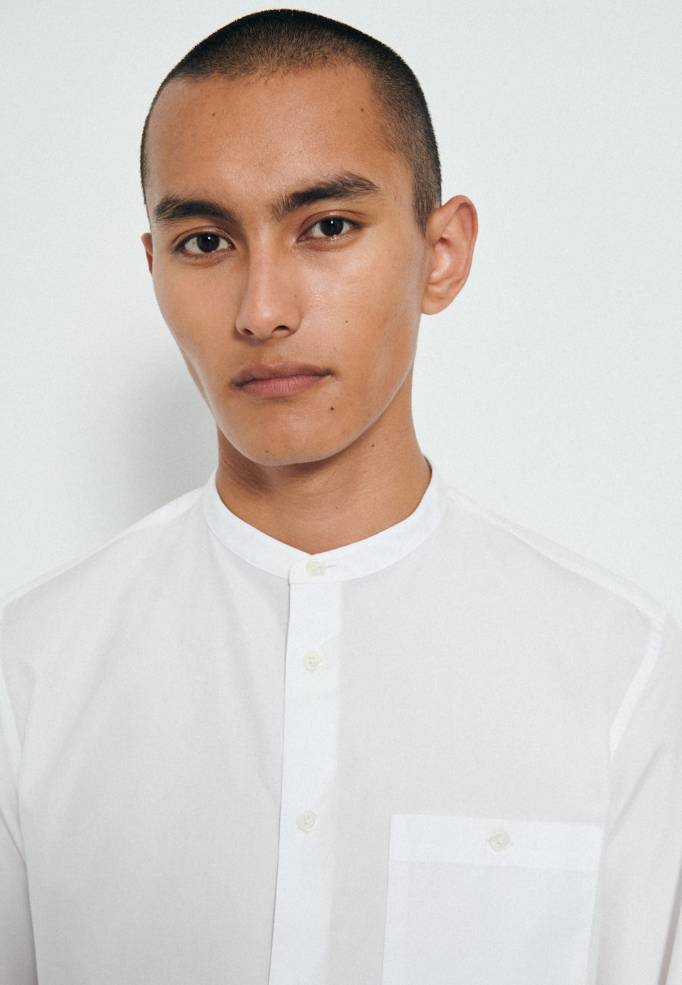 Stehkragen Casual Hemd Regular in Weiß |  Seidensticker Onlineshop