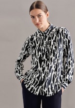 Regular fit Hemdbluse Druck in Dunkelblau |  Seidensticker Onlineshop