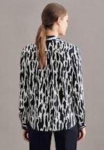 Regular fit Hemdbluse Druck in Dunkelblau |  Seidensticker Onlineshop