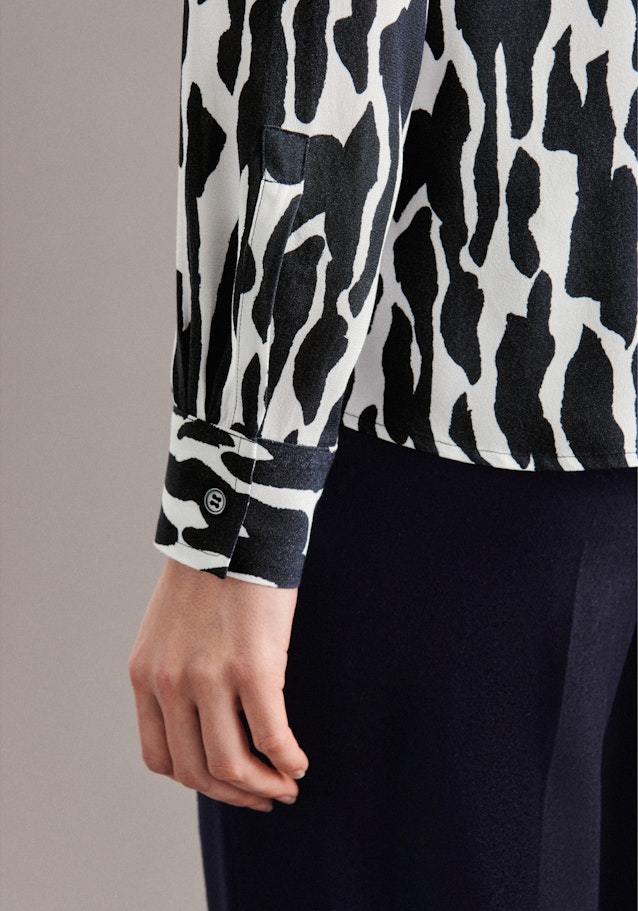 Regular fit Hemdbluse Druck in Dunkelblau | Seidensticker Onlineshop