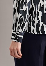 Regular fit Hemdbluse Druck in Dunkelblau |  Seidensticker Onlineshop