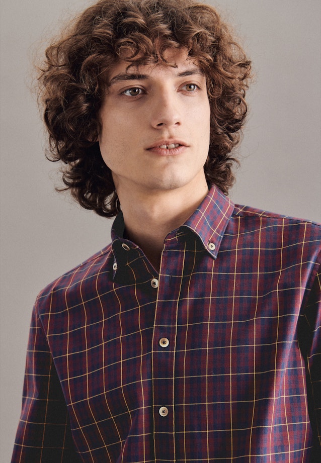 Slim Casual Shirt Check in Red |  Seidensticker Onlineshop