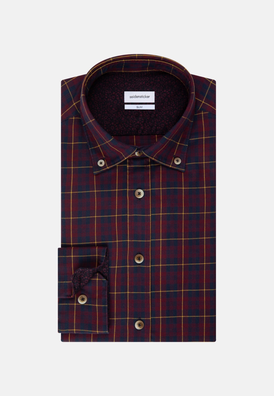 Casual Hemd in Slim mit Button-Down-Kragen in Rot |  Seidensticker Onlineshop