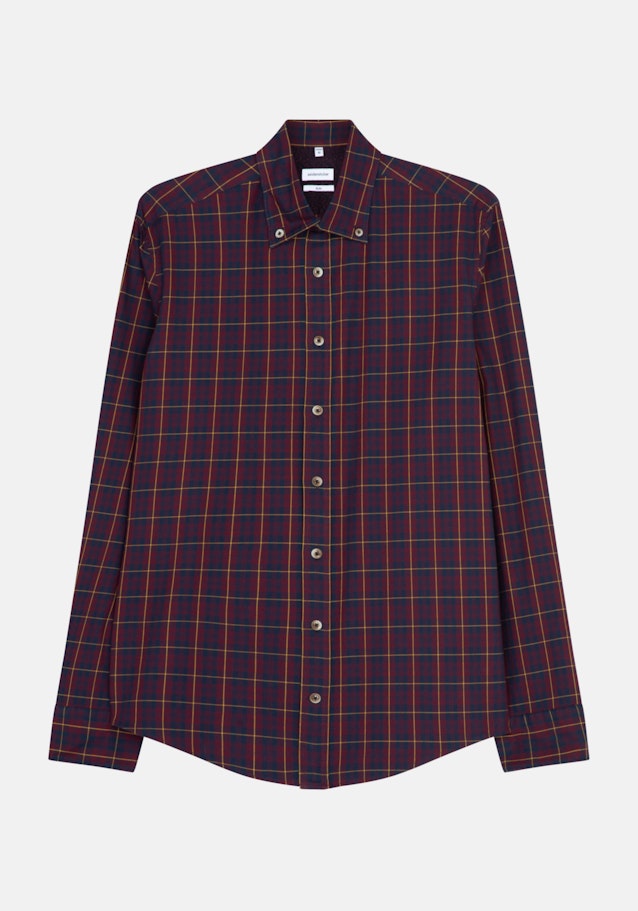 Casual Shirt in Slim with Button-Down-Collar in Red |  Seidensticker Onlineshop