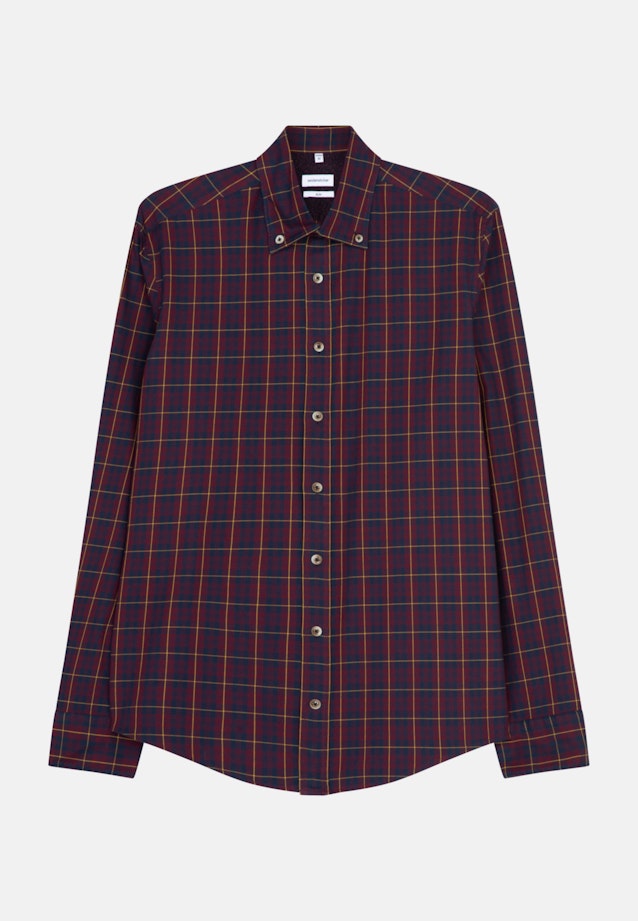 Slim Casual Shirt Check in Red |  Seidensticker Onlineshop
