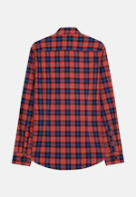 Slim Casual Hemd Karo in Orange |  Seidensticker Onlineshop