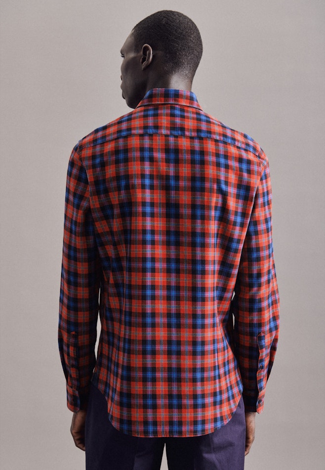 Casual Shirt in Slim with Button-Down-Collar in Orange | Seidensticker online shop