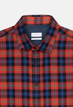 Slim Casual Hemd Karo in Orange |  Seidensticker Onlineshop