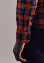 Slim Casual Shirt Check in Orange |  Seidensticker Onlineshop