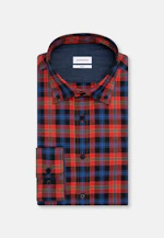 Slim Casual Hemd Karo in Orange |  Seidensticker Onlineshop