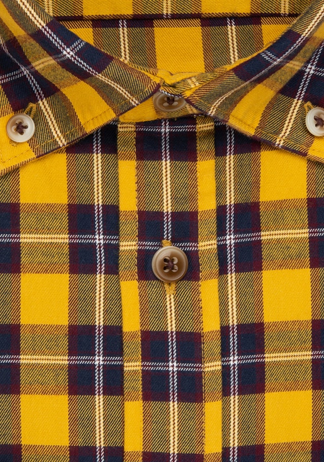Twill Casual Hemd in Slim mit Button-Down-Kragen in Gelb |  Seidensticker Onlineshop