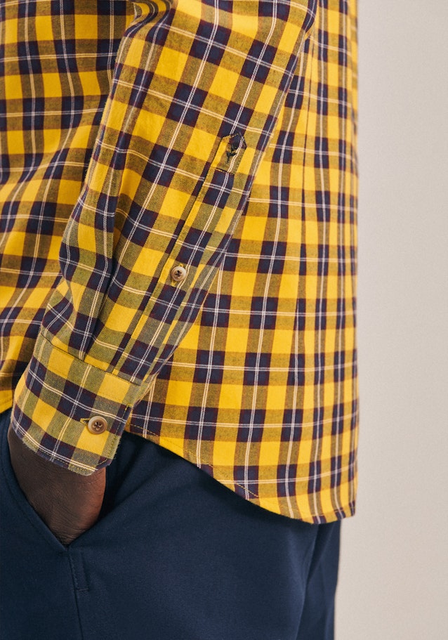 Slim Casual Hemd Karo in Gelb | Seidensticker Onlineshop