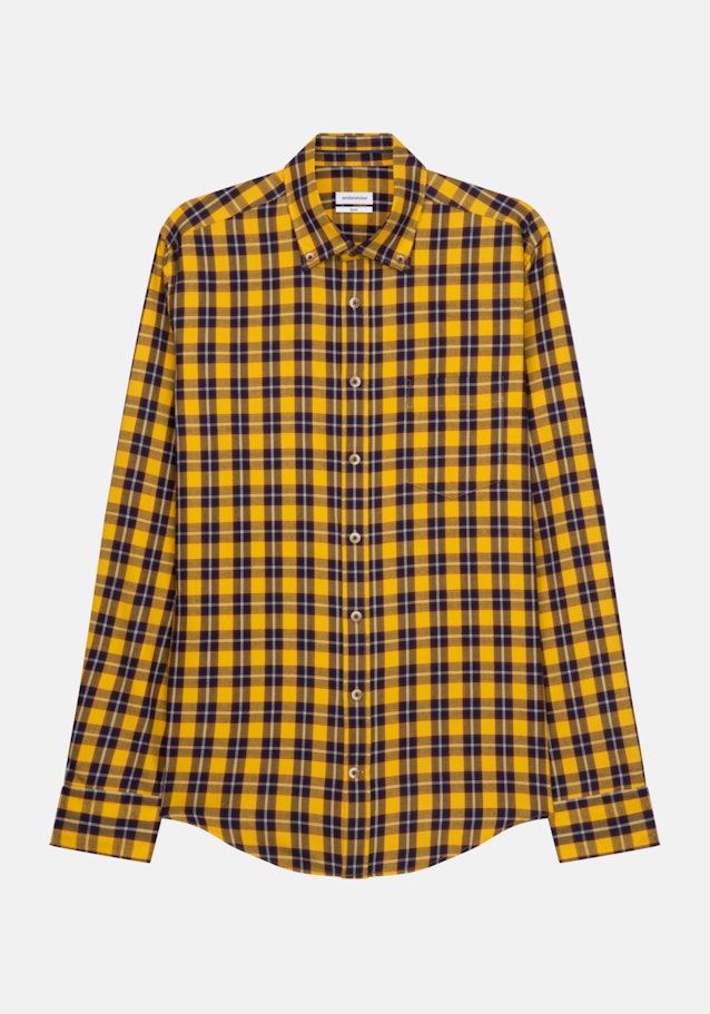 Twill Casual Hemd in Slim mit Button-Down-Kragen in Gelb |  Seidensticker Onlineshop