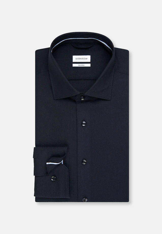 Shaped Performance-Hemd Uni in Dunkelblau |  Seidensticker Onlineshop