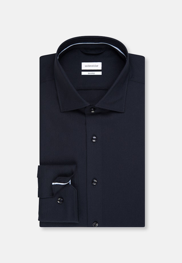 Shaped Performance-Hemd Uni in Dunkelblau |  Seidensticker Onlineshop