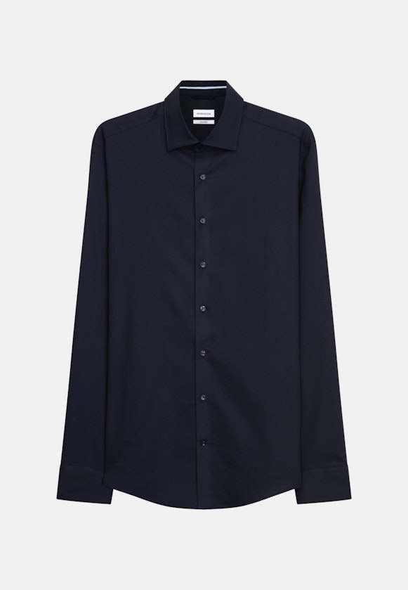 Shaped Performance-Hemd Uni in Dunkelblau |  Seidensticker Onlineshop