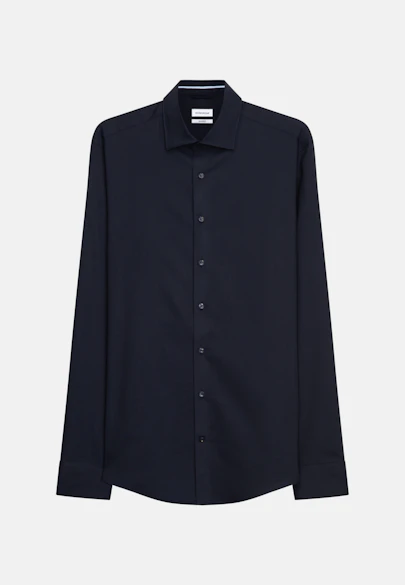 Shaped Chemise Performance Uni in Bleu foncé |  Seidensticker Onlineshop