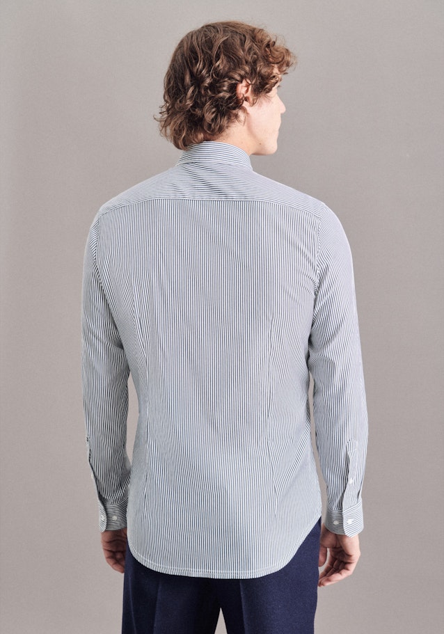 Chemise performance Shaped Twill (sergé) Col Kent in Bleu foncé |  Seidensticker Onlineshop