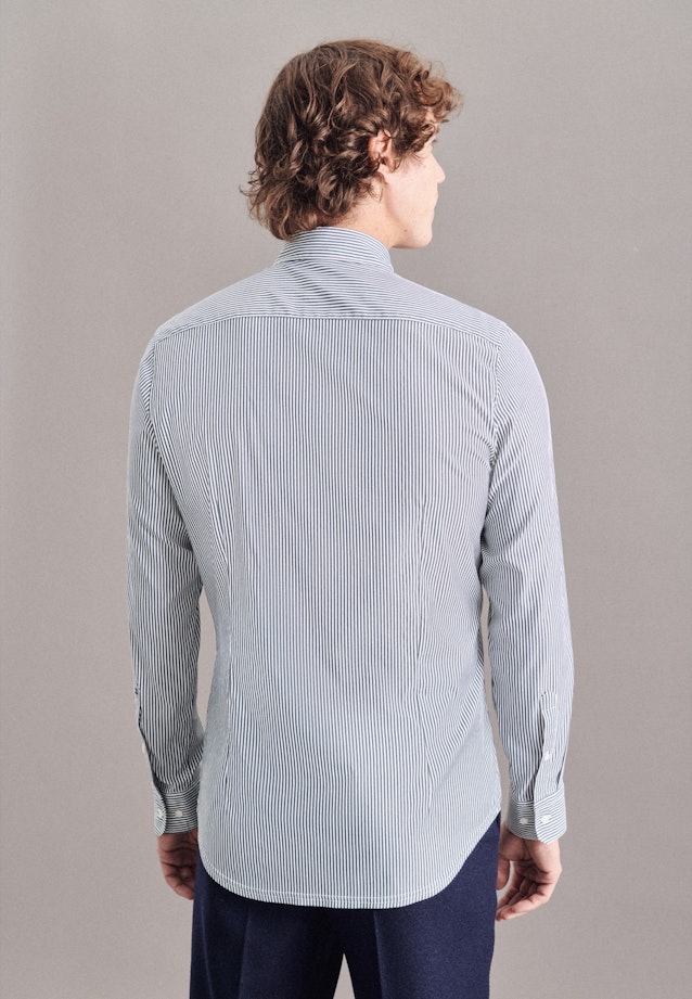 Shaped Performance-Hemd Streifen in Dunkelblau |  Seidensticker Onlineshop