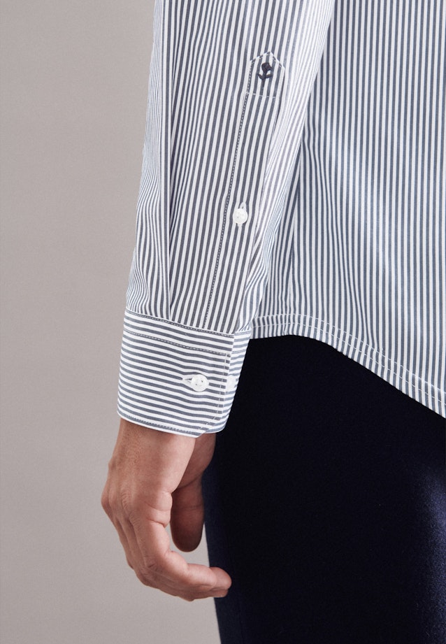 Shaped Performance-Hemd Streifen in Dunkelblau |  Seidensticker Onlineshop