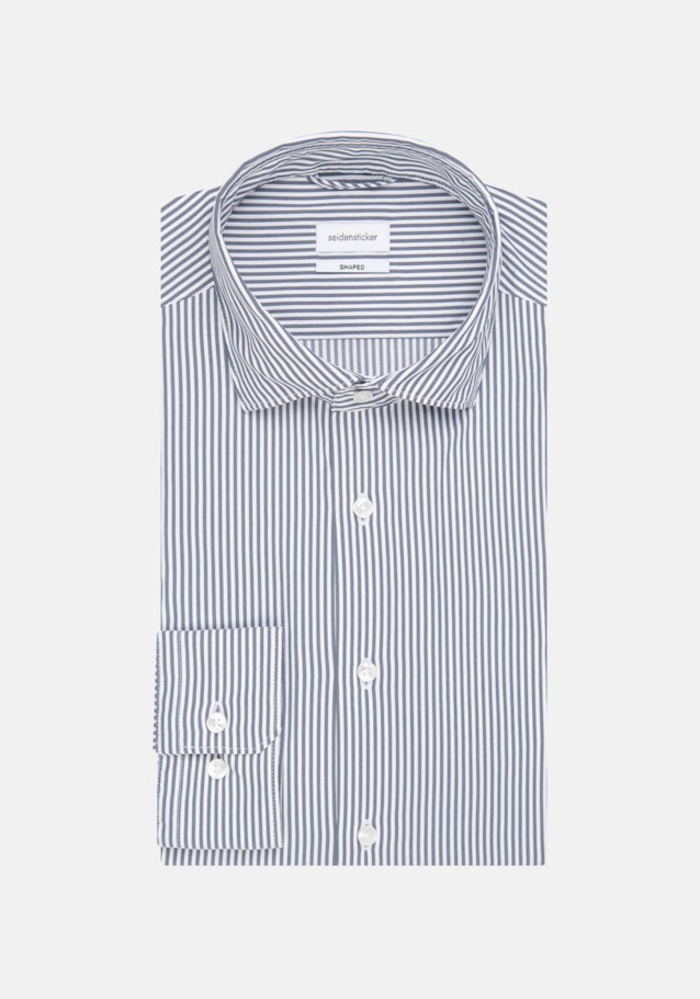 Chemise performance Shaped Twill (sergé) Col Kent in Bleu foncé |  Seidensticker Onlineshop