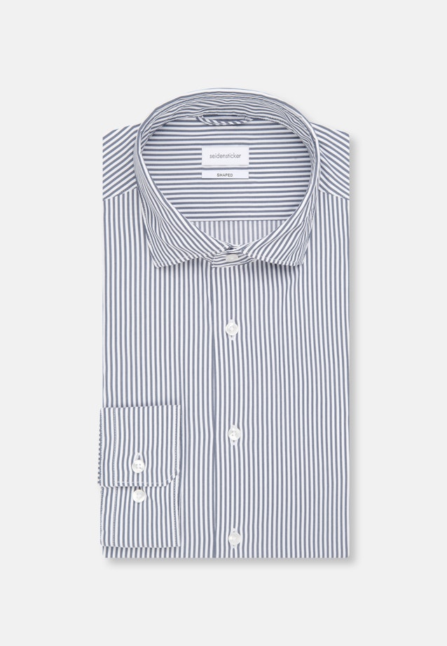 Shaped Performance-Hemd Streifen in Dunkelblau |  Seidensticker Onlineshop