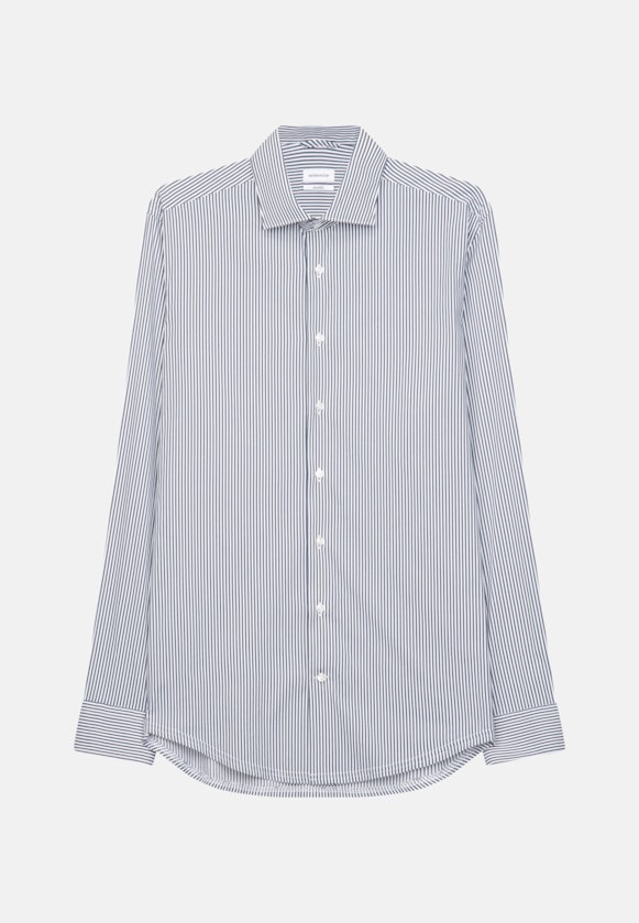 Shaped Performance-Hemd Streifen in Dunkelblau |  Seidensticker Onlineshop