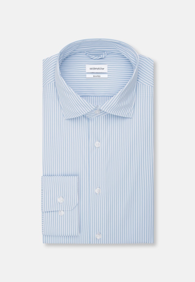 Shaped Performance-Hemd Streifen in Hellblau |  Seidensticker Onlineshop