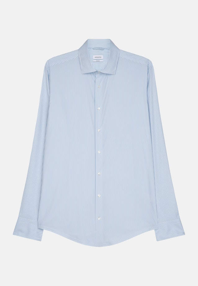 Shaped Performance-Hemd Streifen in Hellblau |  Seidensticker Onlineshop