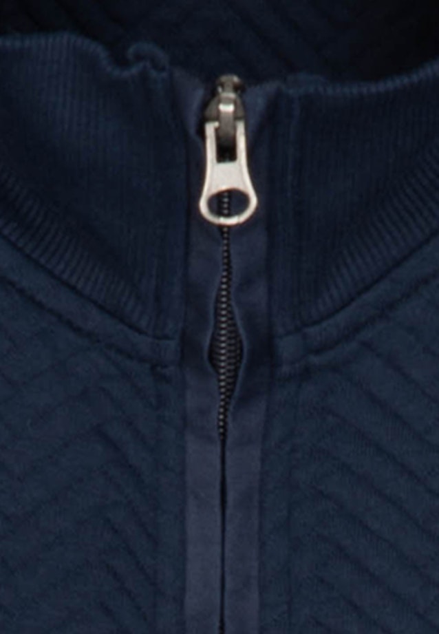 Stand-Up Collar Knit Jacket in Dark Blue |  Seidensticker Onlineshop