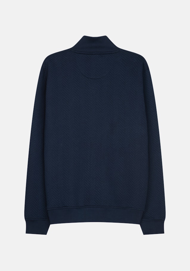 Stand-Up Collar Knit Jacket in Dark Blue | Seidensticker Onlineshop