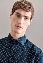 Regular Business Hemd Print in Dunkelblau |  Seidensticker Onlineshop