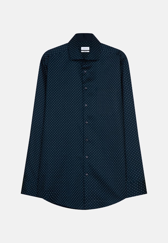 Regular Business Hemd Print in Dunkelblau |  Seidensticker Onlineshop