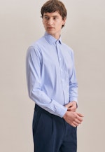 Regular Performance shirt Check in Light Blue |  Seidensticker Onlineshop