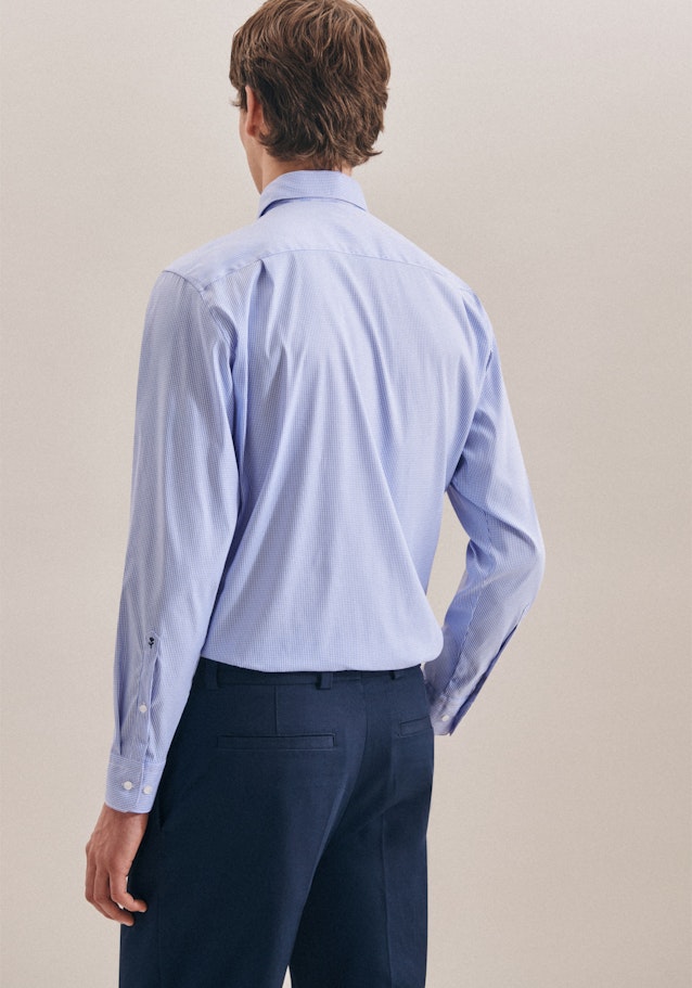 Regular Performance shirt Check in Light Blue | Seidensticker Onlineshop