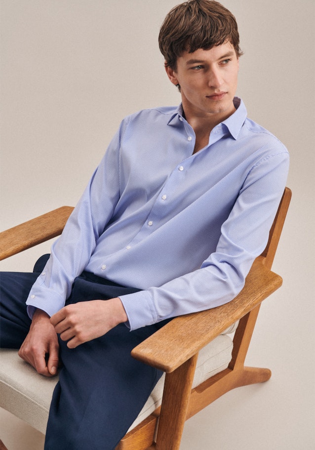 Chemise performance Regular Col Kent de repassage facile in Bleu Clair |  Seidensticker Onlineshop