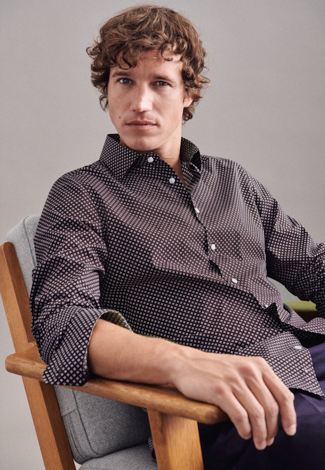 Slim Business Hemd Print in Rot |  Seidensticker Onlineshop