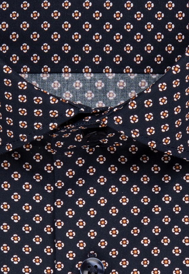 Slim Business Hemd Druck in Dunkelblau |  Seidensticker Onlineshop